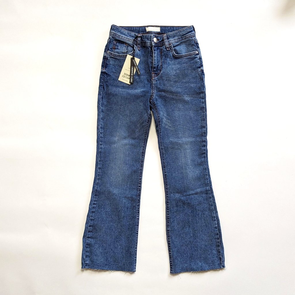 Nwt River Island Jeans Cropped Flare 4r
